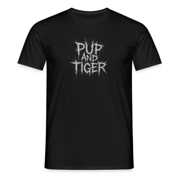 Pup and Tiger – Metalcore Splatter Logo Tee