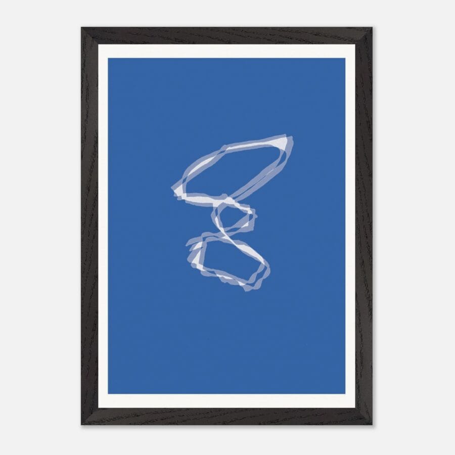 Abundance Blue 3, 12 Framed Print - Mapping / Invocation Collection